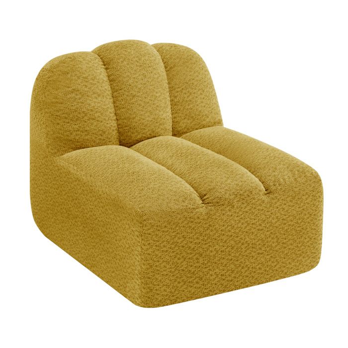 Canapé modulable 1 place sans accoudoirs EVRYAE 78 x 104 x 79 cm mousse 32D jaune