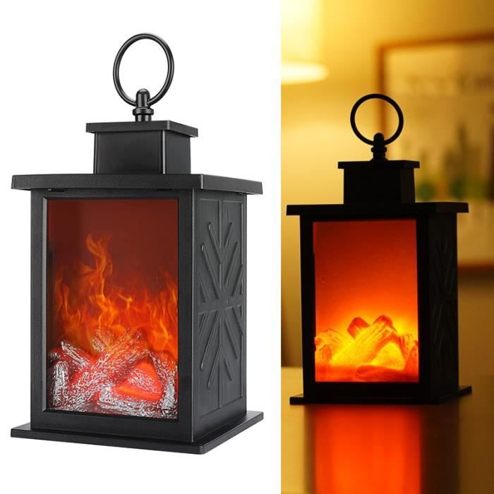 Cheminée Électrique à Effet de Flamme Rétro - ANNEFLY - Style1 - Lumière  LED sans Flamme - 12x12x18.3cm - Cdiscount Jardin