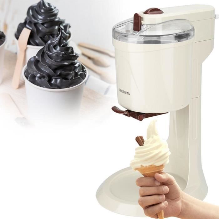 Cuisine à La Maison Bricolage Automatique Mini Machine à Crème Glacée Molle Aux Fruits,Saine,Pour Les Enfants De La Famille Machine à Crème Glacée Molle 