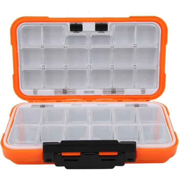 Boîte De Rangement Double Face à 10 Compartiments Pour Appâts, Leurres, Hameçons, Accessoires De Pêche, étui De Rangement Pratique