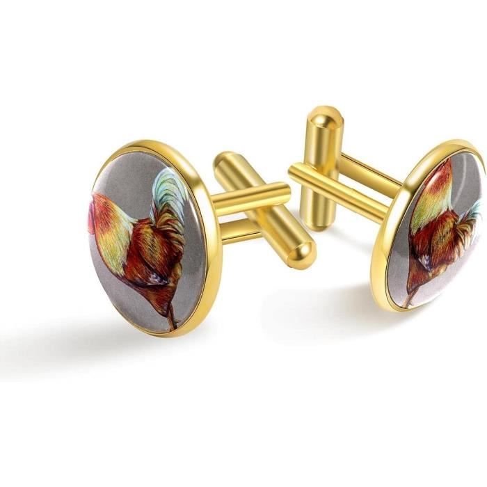 La Vie Sous-Marine Imprimer Des Boutons De Manchette Classiques En Acier Inoxydable Pour Hommes