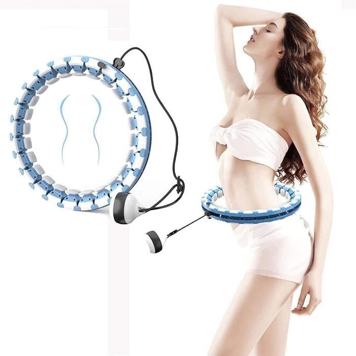 Cerceau Hula Hoop Infinity Lesté, Design 2 En 1, Couleur Rose, 54 Pouces, Pour Fitness Et Perte De Poids
