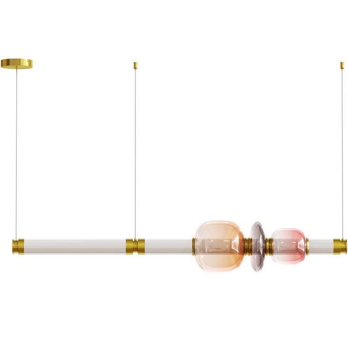 Lampe suspendue en cristal - LED - Banton 100 CM Rose