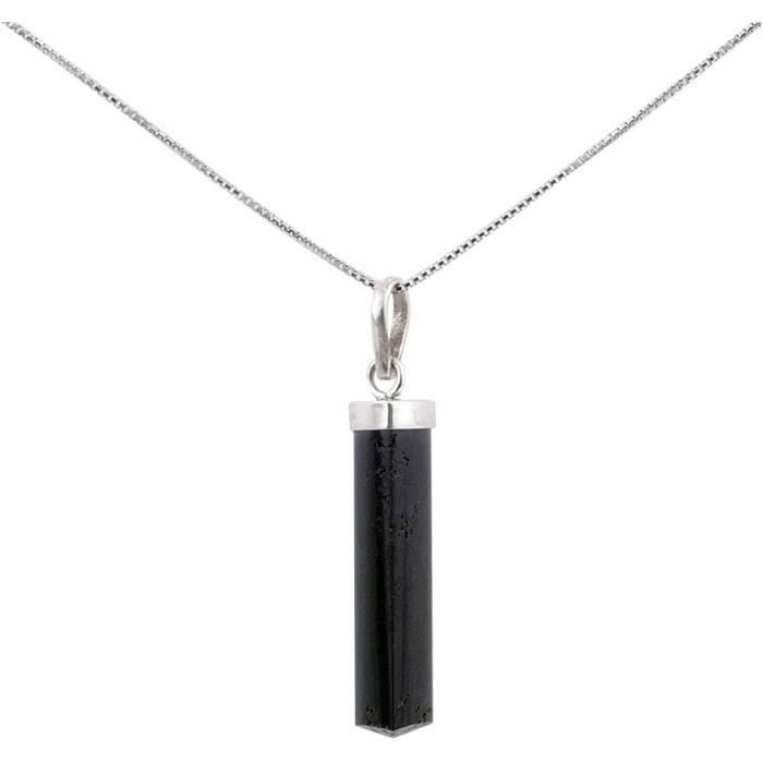 Clkier R Collier Raffiné De Argent Véritable 925 Avec Forme De Pointe En Pierre ...