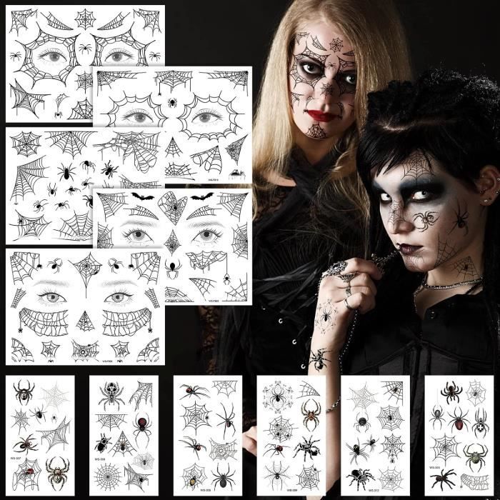 Serre-tête araignée noire et argent Halloween