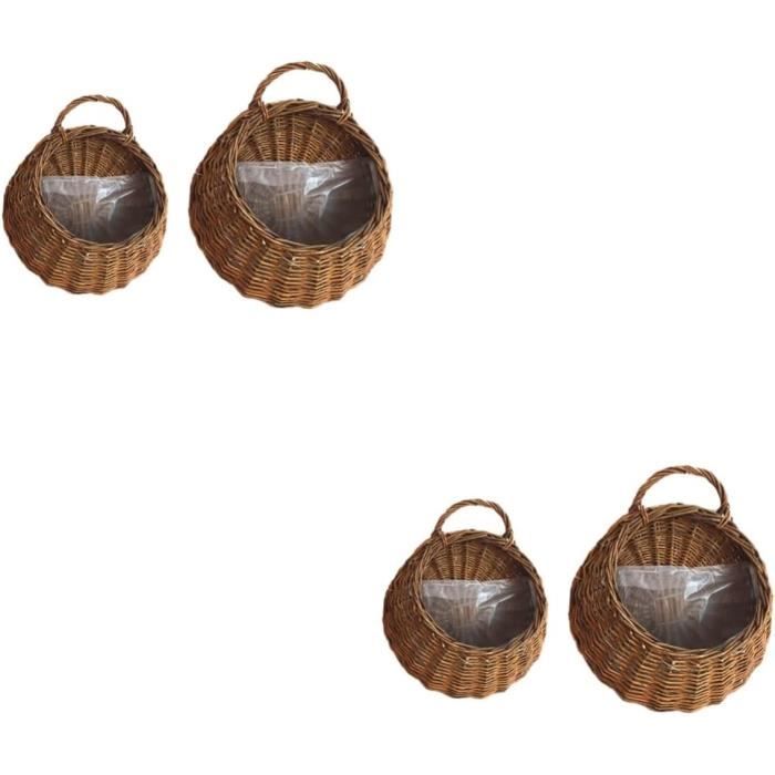 SHENGLU-Panier en rotin suspendu Panier en rotin à suspendre au mur Panier de rangement tissé SHENGLU-Panier en rotin suspendu Panier en rotin à suspendre au mur Panier de rangement tissé