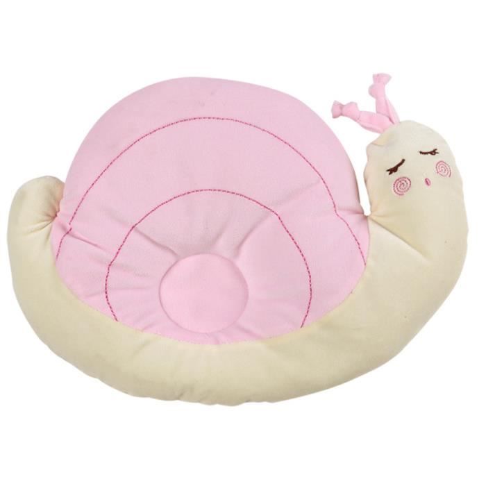 2 En 1 Oreiller Bebe Anti Tete Plate Coussin Escargot Douce Et Respirante Oreiller Amovible Et Lavable 0 24m Rose Cdiscount Maison