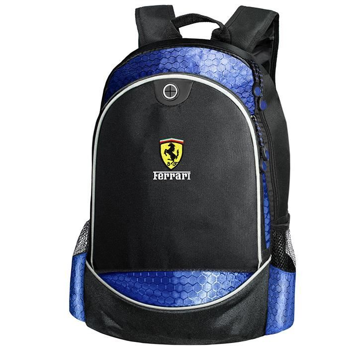 Ferrari CARBONE UNIQUE Sac a Dos Bleu Logo Brode Auto Voiture Homme Femme Fibre Cartable College T Shirt Accessoire ecole Formula Cdiscount Bagagerie Maroquinerie