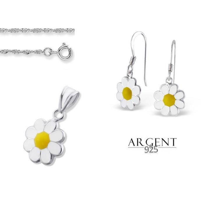 JAYARE Boucles D'oreilles Enfants Fleurs Argent Sterling 925 Bleu Clou D'oreilles Fille