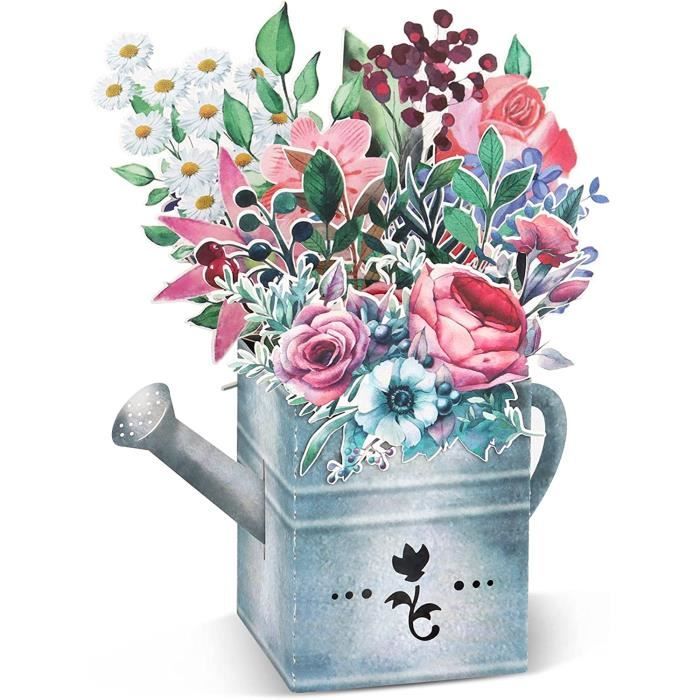 Carte Pop-up 3D Fleurs Marguerite - Cartes D'anniversaire, Fête Des Mères, Saint-Valentin - Format 26x25,5 Cm