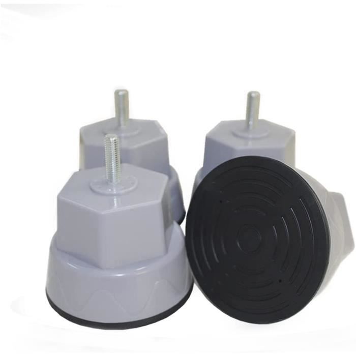 4 Pièces Pieds de Machine à Laver Support seche Linge amortisseurs de Vibrations Hauteur 8cm3