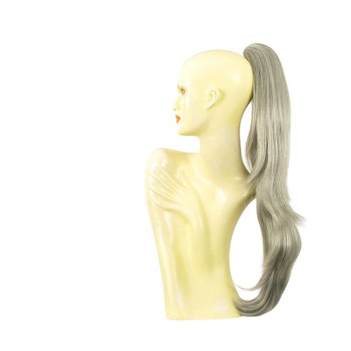 Postiche Queue De Cheval Synthétique 40cm - Blond Doré Très Clair - Fixation Par Pince