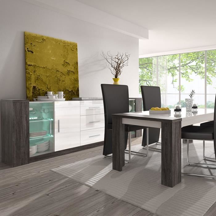 Table Salle A Manger Chene Gris Achat Vente Pas Cher
