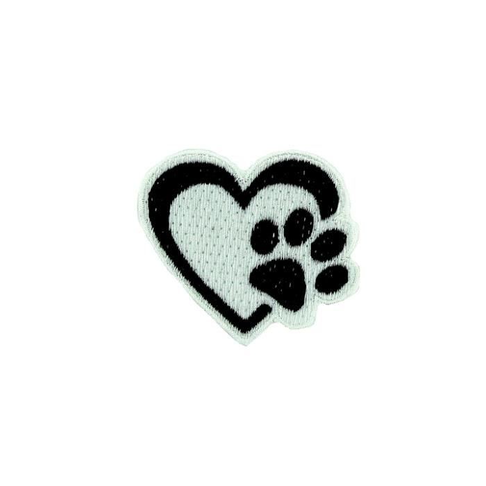 Écusson brodé patch ecusson thermocollant  coeur multi couleur 7,5 x 8 cm