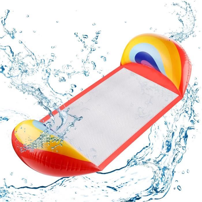 Hamac Gonflable MLRYH 4-en-1 Pour Piscine | PVC Écologique - Chaise Longue, Flotteur Et Selle De Sport