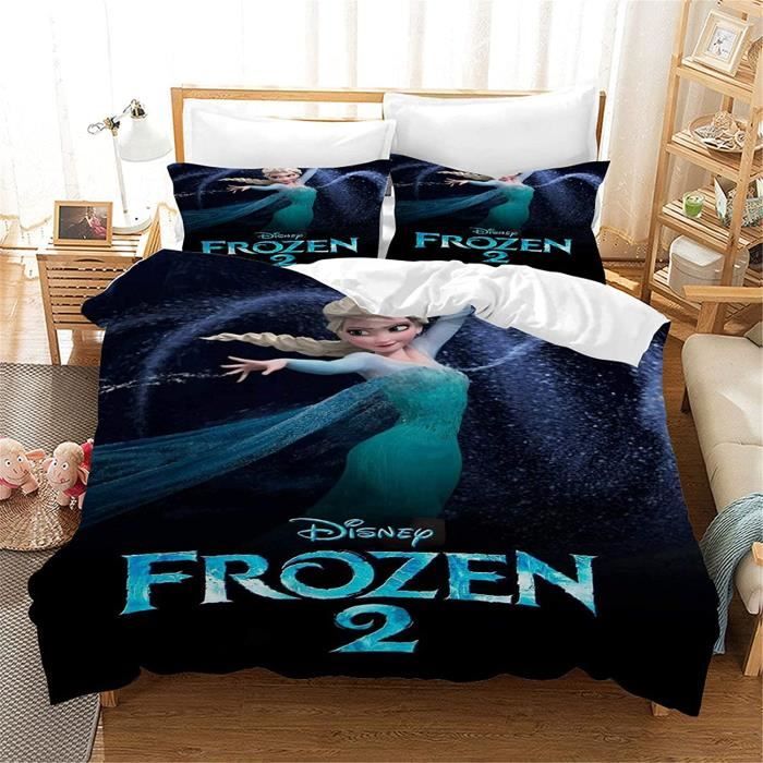 Frozen Elsa Anna Olaf Linge De Lit Oreiller 65x65cm Housse de couette 140x200cm