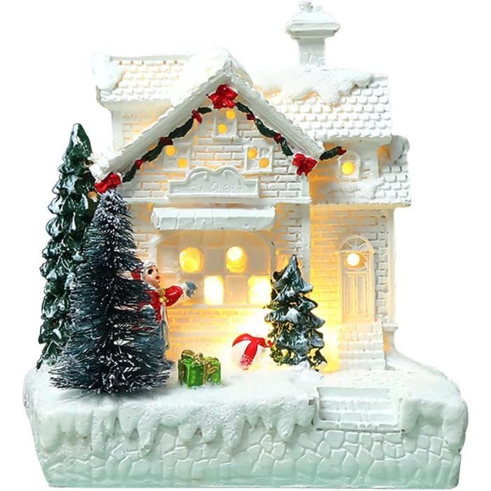 Maison de Noel Village de Noel Miniature, LED Lumineux Decoration Noel  Cadeau Noel, Deco Noel avec Batterie (6 Pièces)[1132] - Cdiscount Maison