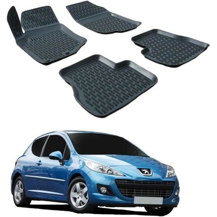 Comparer les prix de SCOUTT | 3D Tapis De Sol En Caoutchouc Premium Pour Peugeot 207 2006-2014