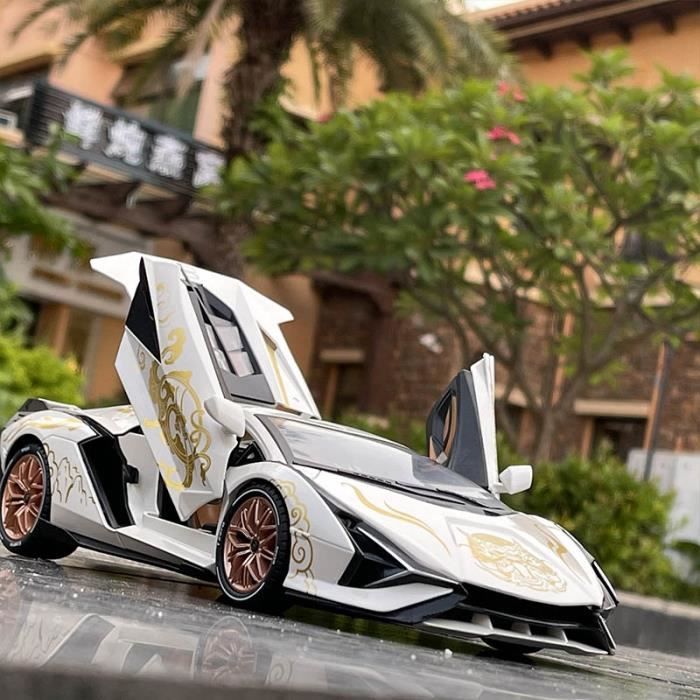 Style de couleur Blanc voiture de sport de grande taille 1:18 en alliage,  modèle moulé, véhicules en métal, S - Cdiscount Jeux - Jouets