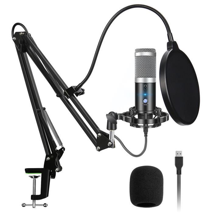 1 microphone-Microphone de karaoké filaire portable, condensateur