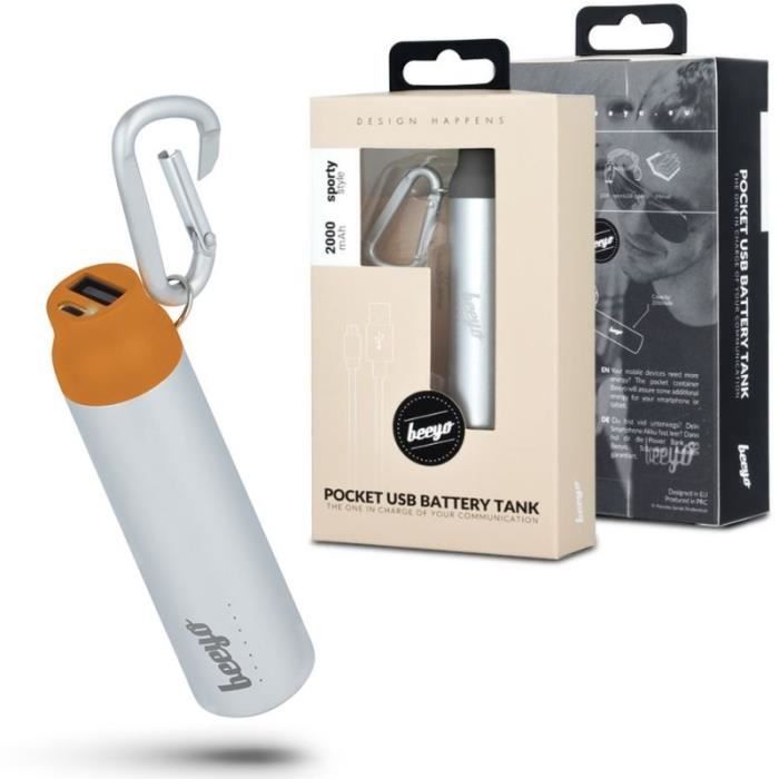 Batterie Externe Orange de Secours 2A Pour DORO 6050 6530 6520