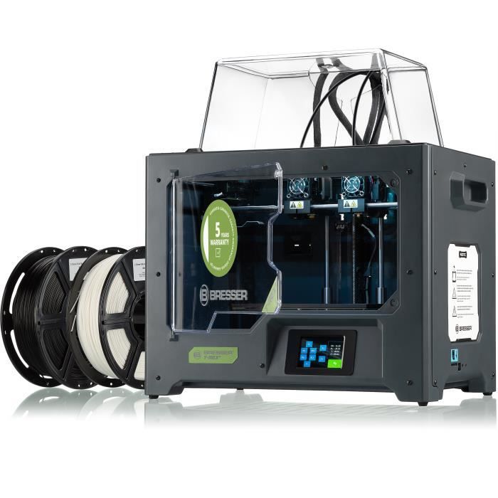 Imprimante 3D – BRESSER – T-REX² – 2 extrudeuses – IDEX – Espace dimpression fermé