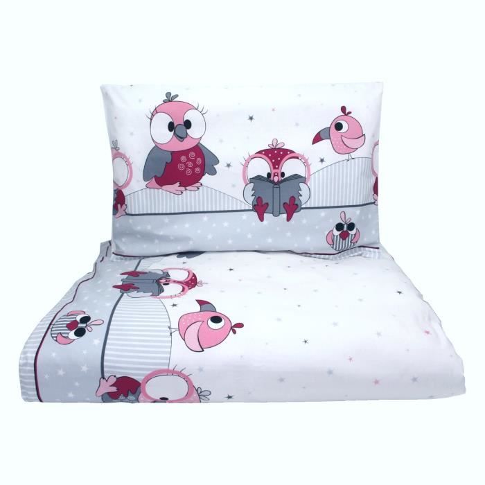 2 pièces COUETTE 135x100 cm et Oreiller pour bébé Lit bébé 100/% Coton ourson