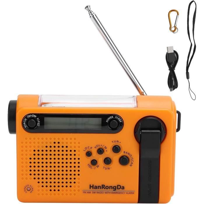 Radio D'Urgence Portable,Radio Pleine Bande Charge Solaire FmAm