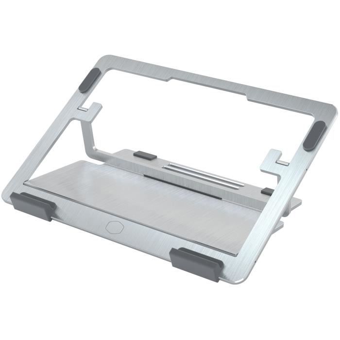 COOLER MASTER Ergostand Air Silver – Support ventilé pour ordinateur portable inclinable jusqu’à 15 (MNX-SSEW-NNNNN-R1)