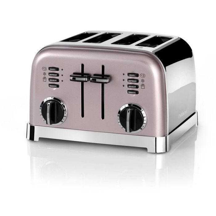 Grille-pain 4 tranches CUISINART CPT180PIE - Rose - 1800W - Fonction dégivrage