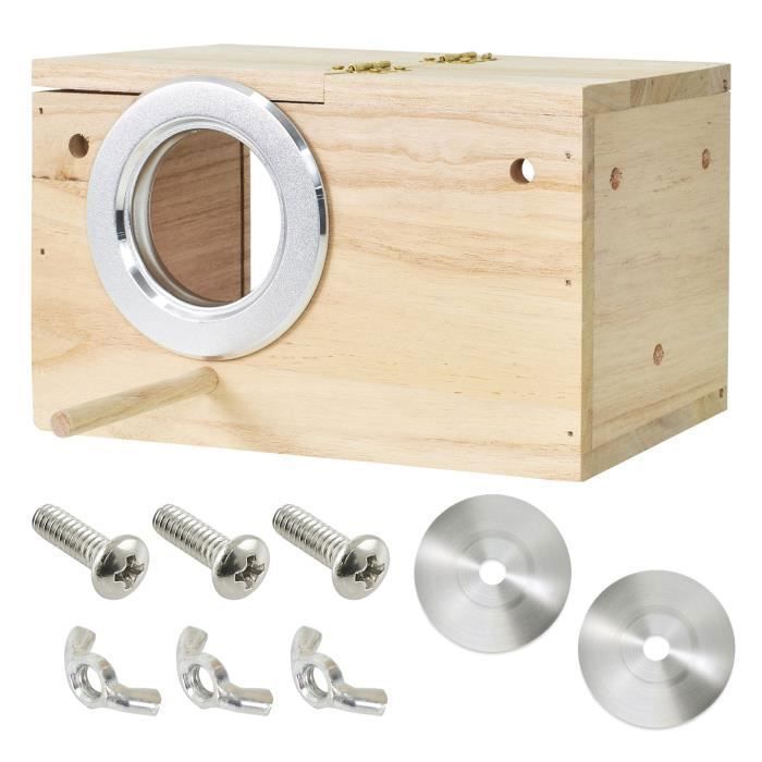 Meilleurs prix pour Nichoir Transparent pour Perruches Nid d'oiseau en bois pour Oiseaux, Perruche
