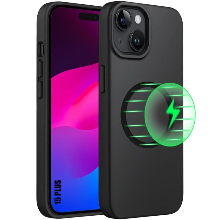 ESR Coque pour iPhone 15 Plus, Compatible avec MagSafe, Protection Antichoc Militaire, Anti-jaunissement, Dos Anti Rayures, Coque Magnétique pour iPhone 15 Plus, Série Classic, Transparent