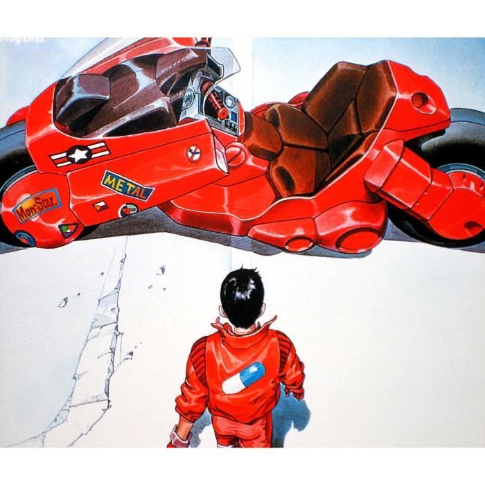 Poster Affiche Akira Manga Kaneda Moto Neo Tokyo 2025(77x91cmB