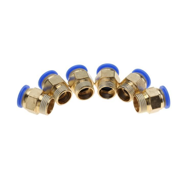 Lot De 10 Raccords Coude Rapide Pneumatique 12 Mm (PV-12) | Connexion Rapide Pour Tuyaux Air Comprimé - 3