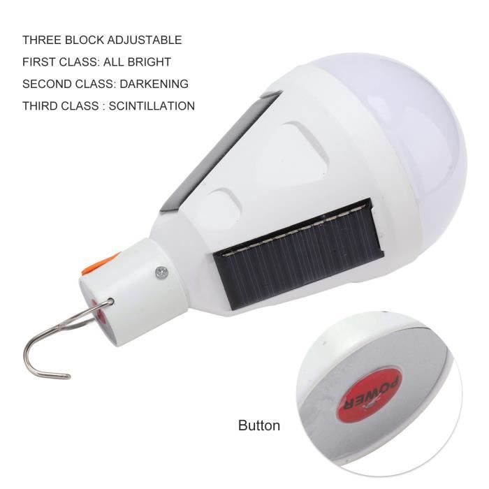Lampe LED solaire portative sans fil blanc chaud dimmable Beige IP54