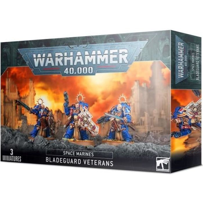 Kit plastique - Games Workshop - Bladeguard Veterans 48-44 - 3 figs - 78 composants - Socles 40mm + décalcos