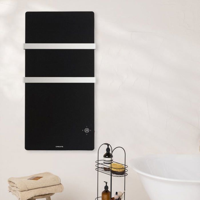 Sèche-serviettes électrique - Create - WARM TOWEL CRYSTAL - Verre - Wifi - 600W