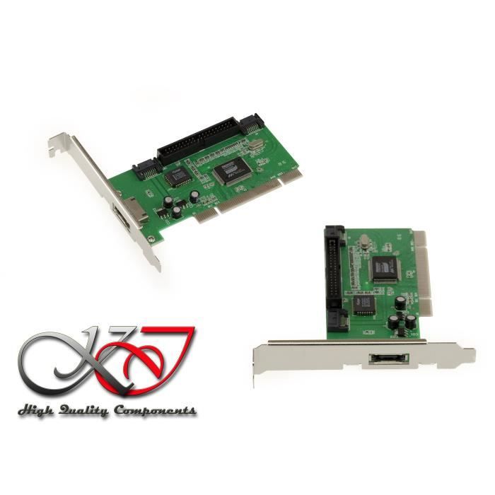 Carte Contrôleur PCI-E SATA/eSATA + IDE - 2 Ports SATA 3Gb/s + 1 Port IDE - Compatible Windows, Linux, DOS - RAID 0,1,0+1,JBOD