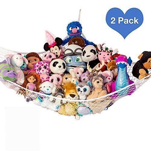 10€85 sur Hamac à jouets, hamac de rangement pour animaux en peluche,  jouets en corde de coton tressé HAOBUY-Blanc 110*88cm - Berceaux et  couffins - Achat & prix