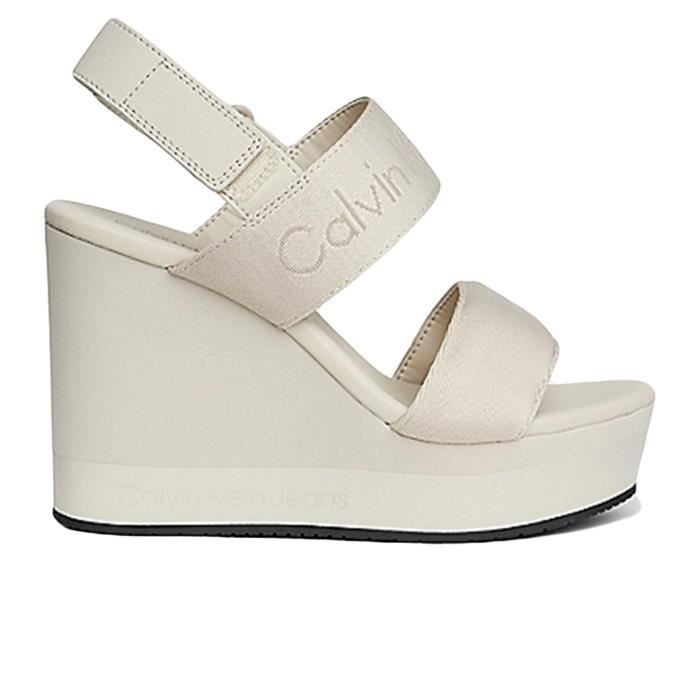 Calvin Klein Jeans Wedge Sandales pour Femme Beige YW0YW013600F4
