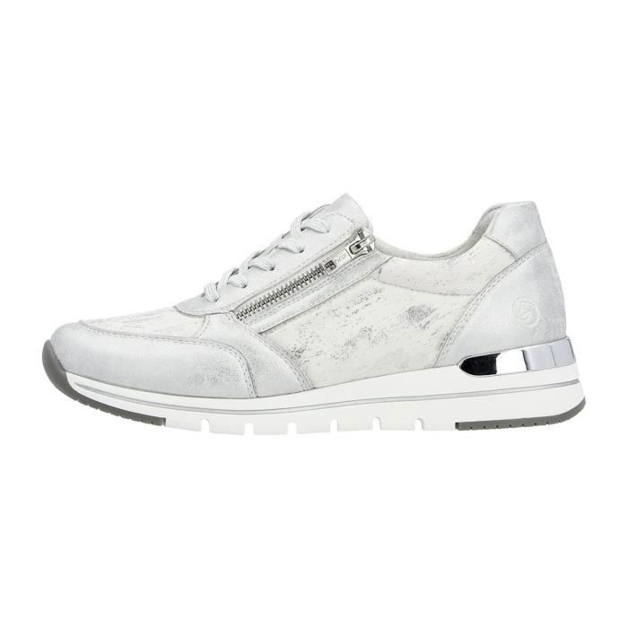 Remonte Baskets basses - REMONTE - Odessa Argent - Gris - Femme - Zip - Adulte - Synthétique