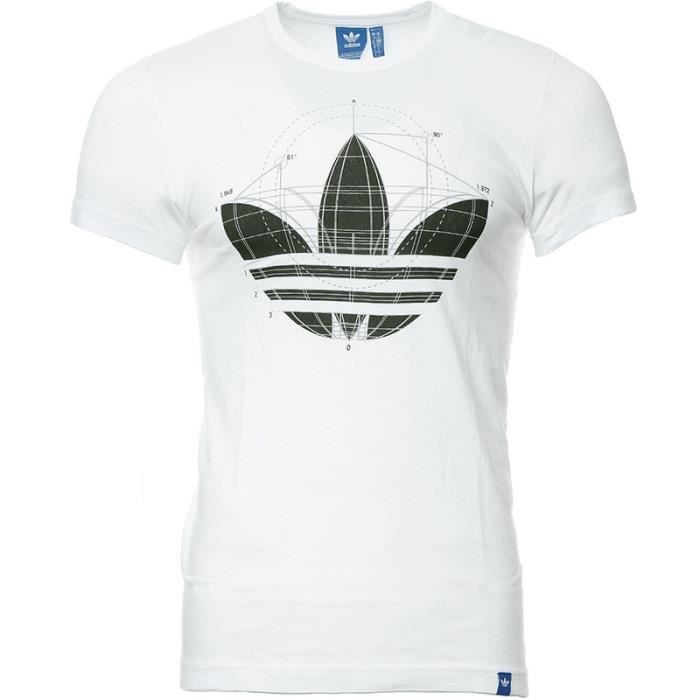tee shirt blanc adidas