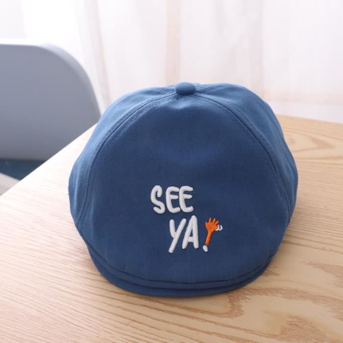 Enfants Casquette Plate Garcon Fille Lettre Lettre Casquette Gavroche Protection Ecran Solaire Beret Chapeau Market2 Bleu Bleu Achat Vente Casquette Soldes Sur Cdiscount Des Le Janvier Cdiscount