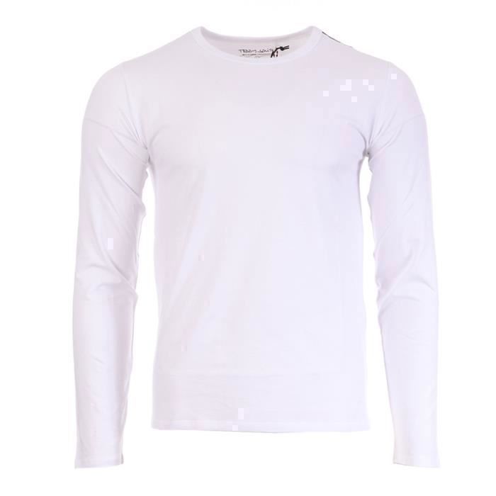 Tee-shirt Manches Longues Zara Homme - Blanc Taille 40 (M) - Occasion En Très Bon état