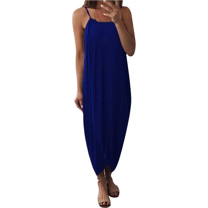 Robe Dos Nu FemmeSexy éTé Fronde Robe à La Mode Col Carré IrréGulièRe