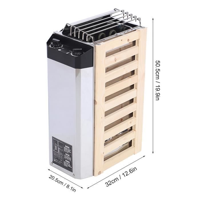 Poêle De Sauna 3KW Inox - 220V | Pour Sauna Commercial | Chauffage Efficient