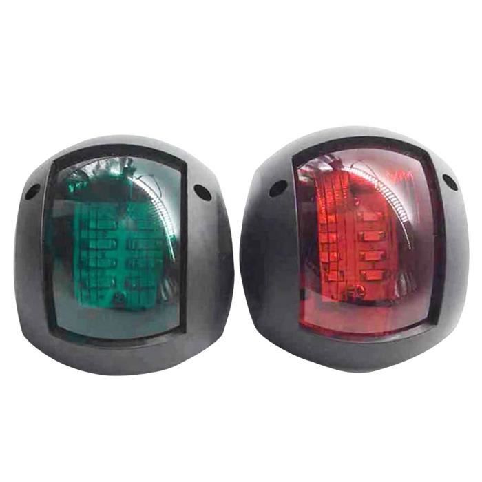 Youngine Feux Navigation LED 12V Inox 316 – Rouge Et Vert, IP66, Angle 112,5° Pour Bateau