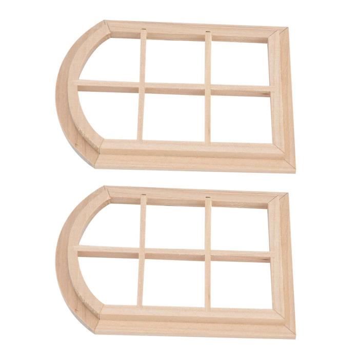 30 Fenêtres Miniatures En Bois Pour Maison De Poupée - Décorations 6.9x6.9 Cm, Bricolage, Artisanat, Jouets - 10