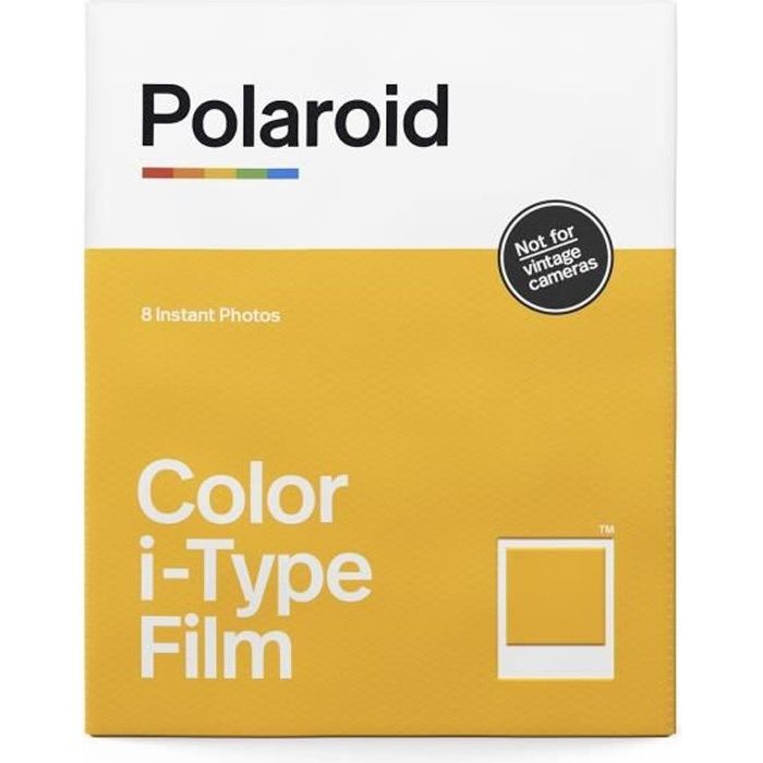 Films instantanés couleur i-Type - Pack de 8 films - Polaroid - ASA 640 - Cadre blanc