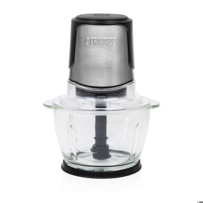 Hachoir Princess Power 1 L 300 W - Bol en verre - 2 lames en acier inoxydable - Princess